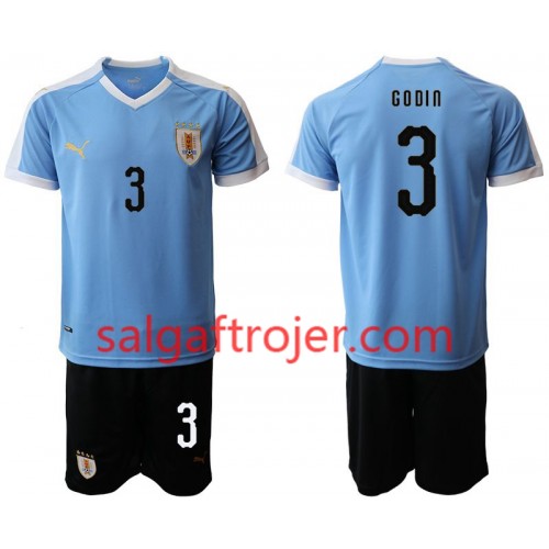 Uruguay Fodboldtrøjer Diego Godin 3 Børn Hjemmebanesæt 2019/20 Kort ærmer Uruguay Fodboldtrøjer Diego Godin 3 Børn Hjemmebanesæt 2019/20 Kort ærmer